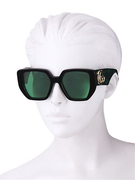 gucci generation 54mm oversized rectangular sunglasses|gucci oversized square sunglasses black.